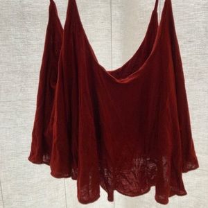 Windsor Brick Red Crop Blouse